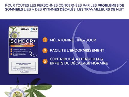 GRANIONS SOMDOR+ MÉLATONINE - 15 comprimés - Nymphora