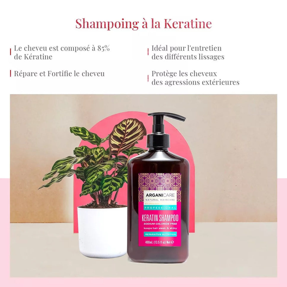 Shampoing réparateur et nutritif - Kératine - Nymphora