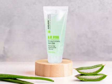 Gommage visage exfoliant et purifiant - Tous types de peaux - Aloe Vera - Nymphora