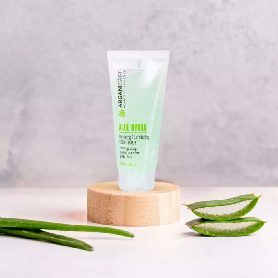 Gommage visage exfoliant et purifiant - Tous types de peaux - Aloe Vera - Nymphora