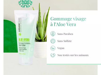Gommage visage exfoliant et purifiant - Tous types de peaux - Aloe Vera - Nymphora
