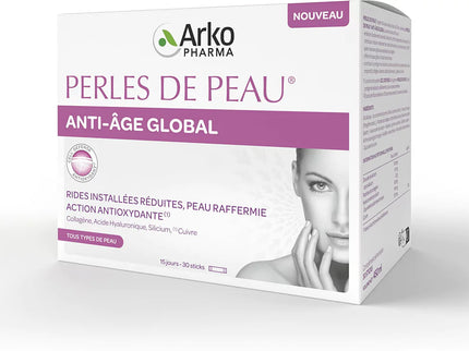 ARKOPHARMA PERLES DE PEAU Anti-Age Global - 30 Sticks - Nymphora