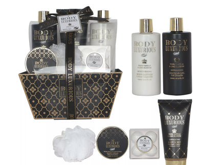 coffret beauté de bain au parfum Vanille Tilleul - 9PCS - Nymphora
