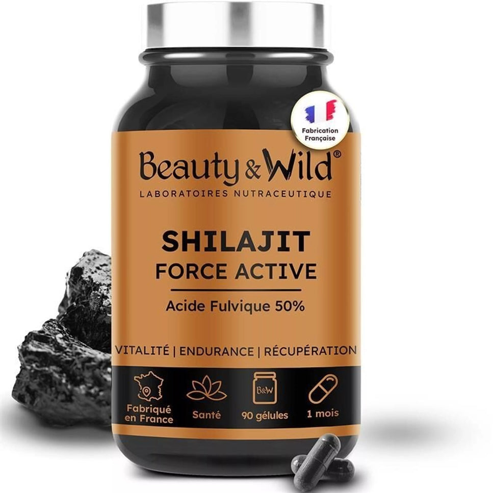 Nouveauté ! Shilajit Pur 1050 mg – 50% Acide Fulvique – 90 Gélules Végétales – Énergie, Vitalité & Performance - Nymphora