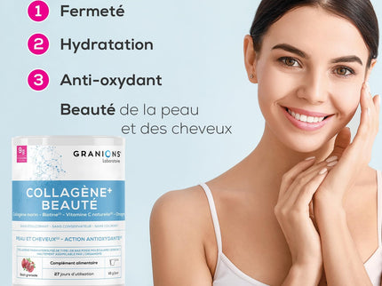 GRANIONS COLLAGENE + BEAUTE Peau et Cheveux - Poudre Parfum Grenade 275g - Nymphora