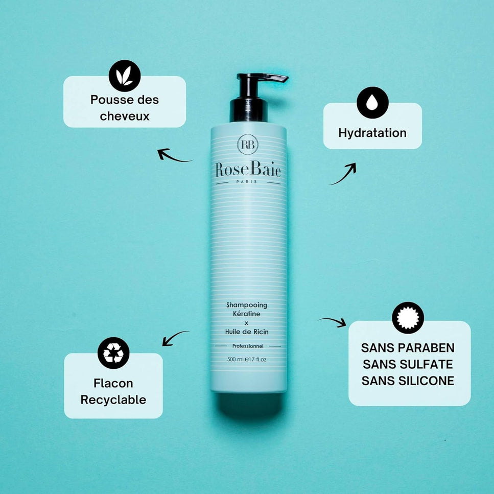 Rosebaie Gamme Ricin Shampoing/Masque/Sérum - Nymphora