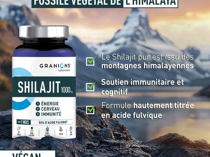 GRANIONS SHILAJIT 1000mg - 60 Gélules - Nymphora