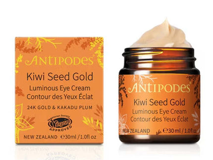 ANTIPODES KIWI SEED GOLD Crème Contour des Yeux Eclat - 30ml - Nymphora
