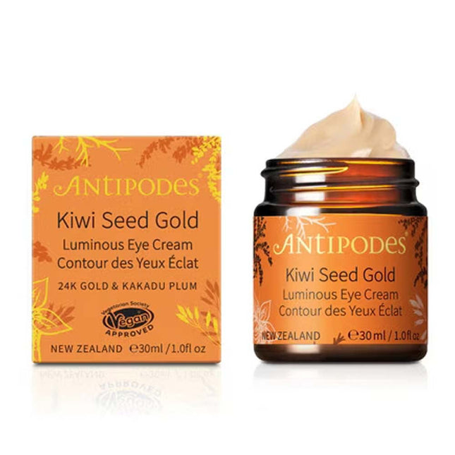 ANTIPODES KIWI SEED GOLD Crème Contour des Yeux Eclat - 30ml - Nymphora