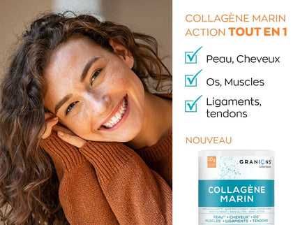 GRANIONS COLLAGENE MARIN Type 1 Goût Neutre - 285g - Nymphora