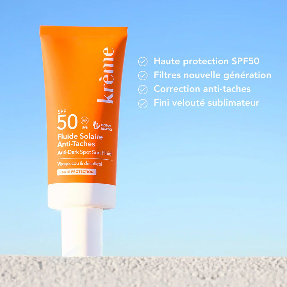 KRÈME FLUIDE SOLAIRE ANTI-TACHE SPF50 - 40ml - Nymphora