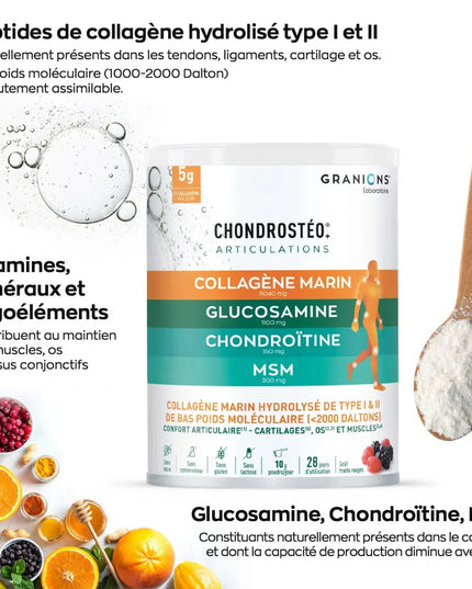 CHONDROSTÉO + Articulations - Collagène Marin - Poudre 280g - Nymphora