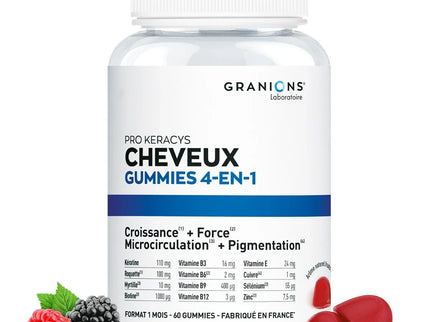 GRANIONS PRO KERACYS Cheveux 4 en 1 - 60 Gummies - Nymphora