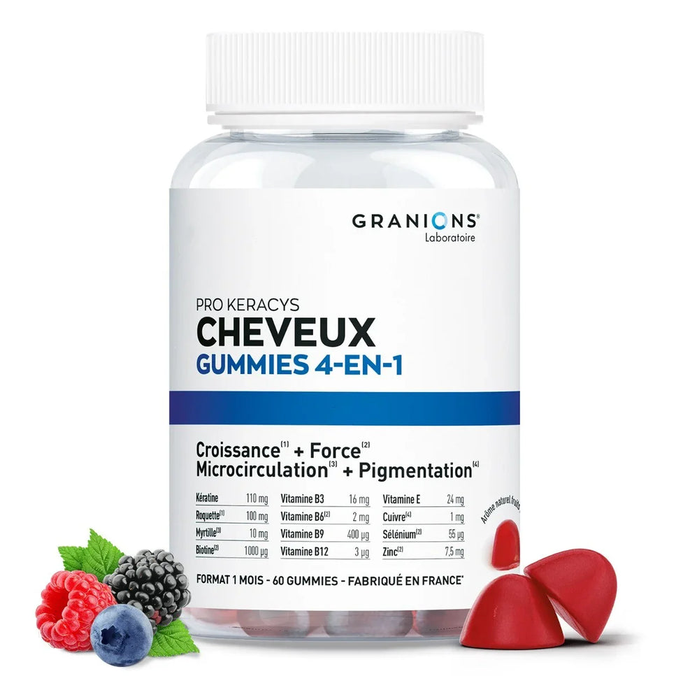 GRANIONS PRO KERACYS Cheveux 4 en 1 - 60 Gummies - Nymphora