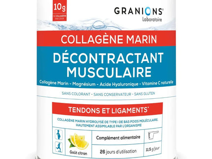 GRANIONS DÉCONTRACTANT MUSCULAIRE COLLAGENE MARIN Marin Goût Citron - 300g - Nymphora