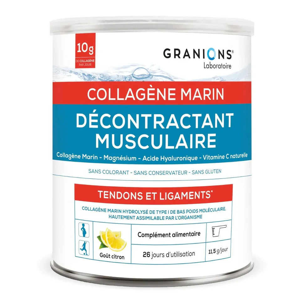 GRANIONS DÉCONTRACTANT MUSCULAIRE COLLAGENE MARIN Marin Goût Citron - 300g - Nymphora